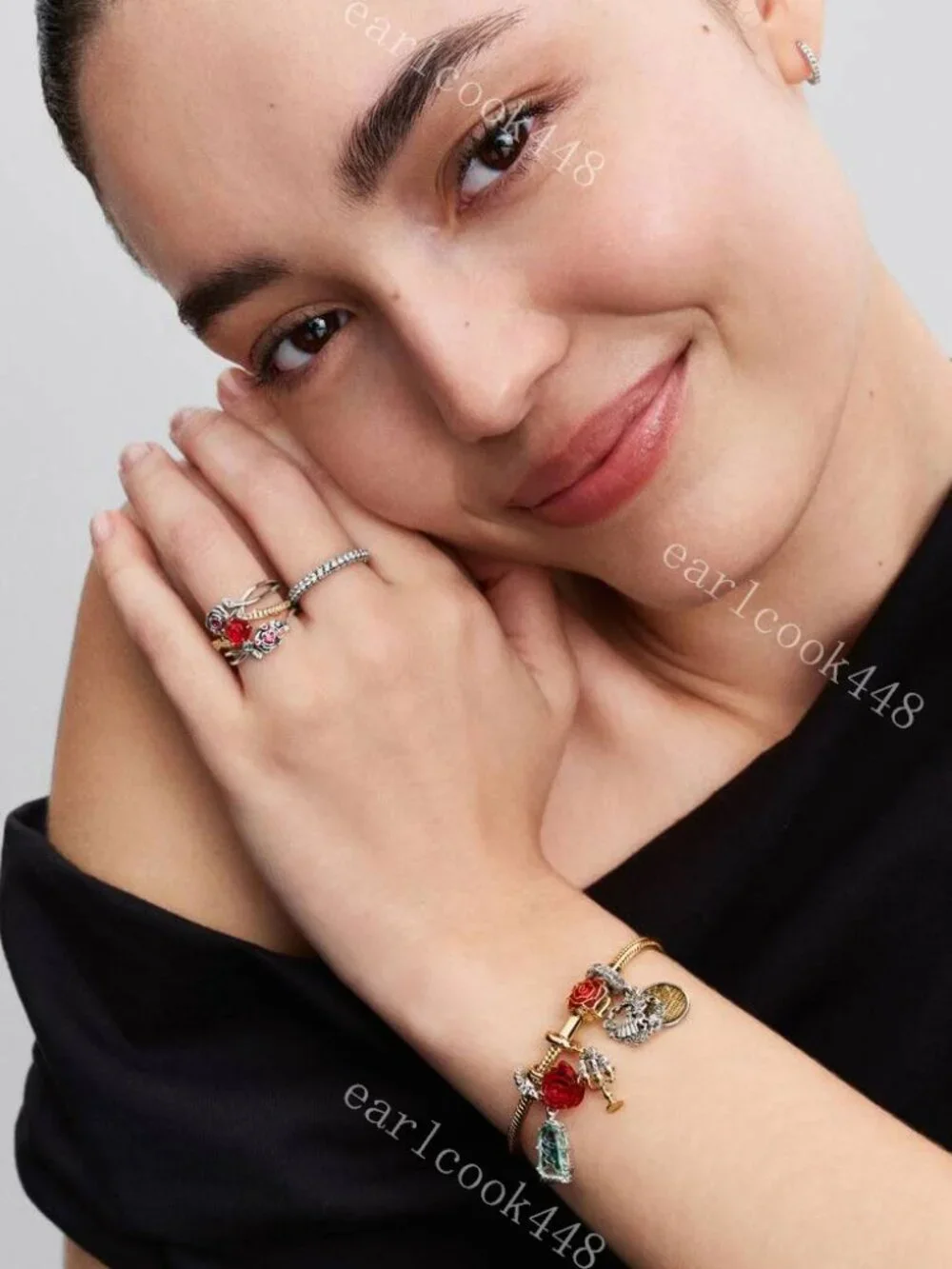 Disney Beauty and the Beast Dancing Dangle Charm